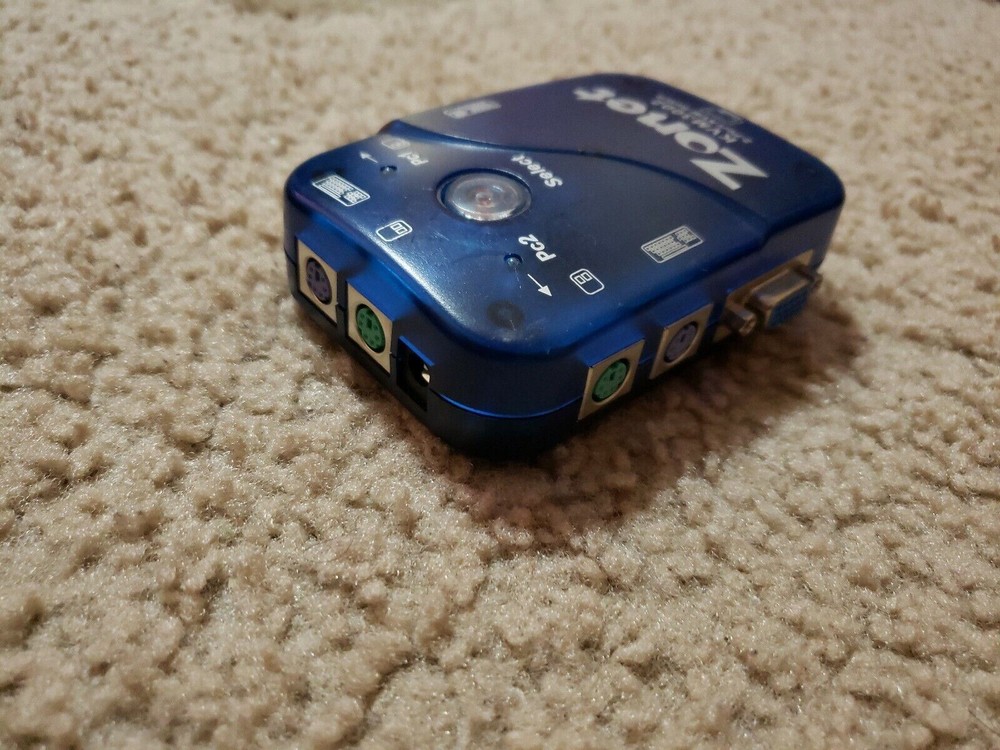 ZONET KVM3002 2 PORT KVM SWITCH NO CABLE