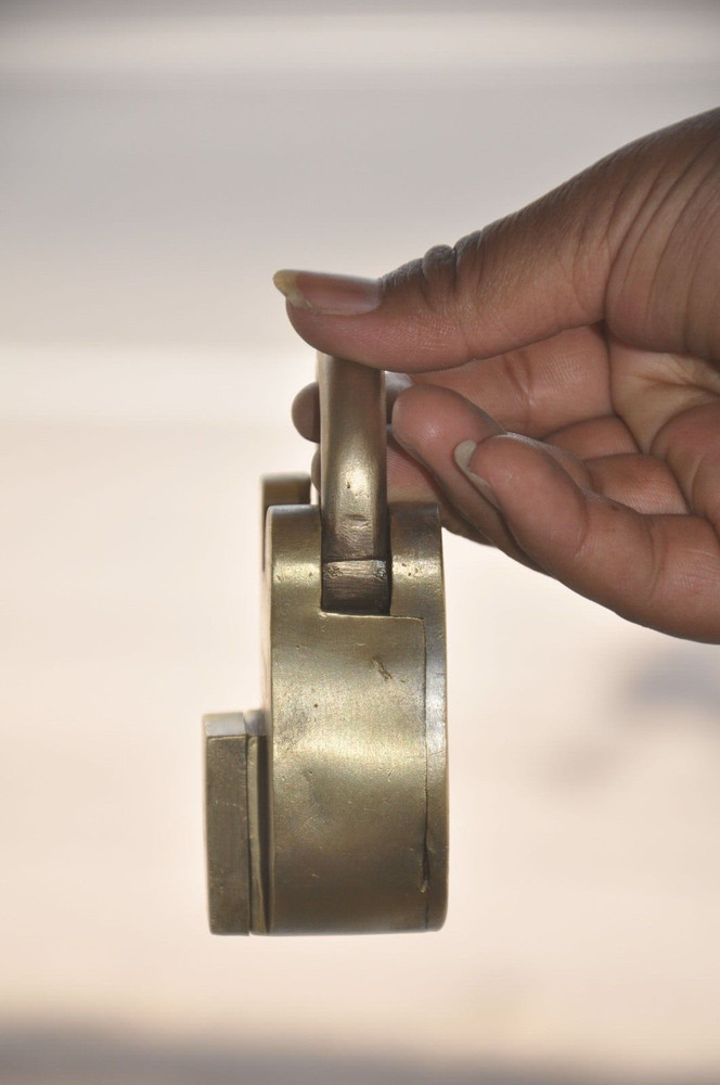 Vintage Brass Fine "HONESTY' Handcrafted Solid Heavy 10 Levers Padlock