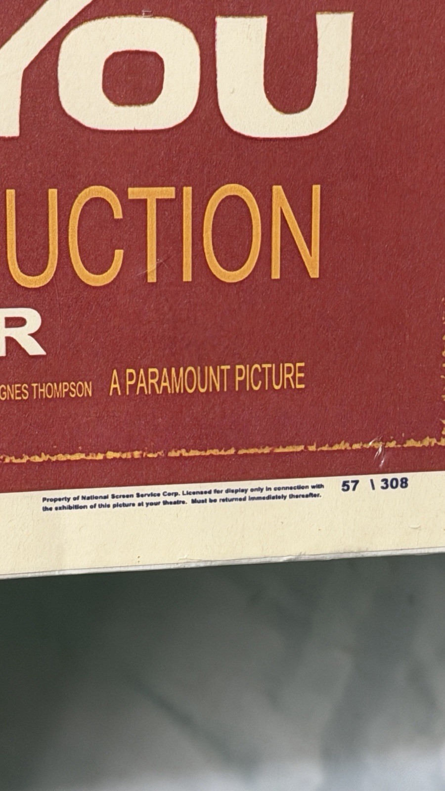 Vintage Elvis Presley Loving You 1957 Original Movie Poster Paramount