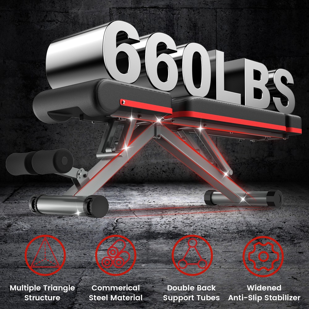 Adjustable Foldable Weight Bench for Home Gym Strength Training Workout Bench
