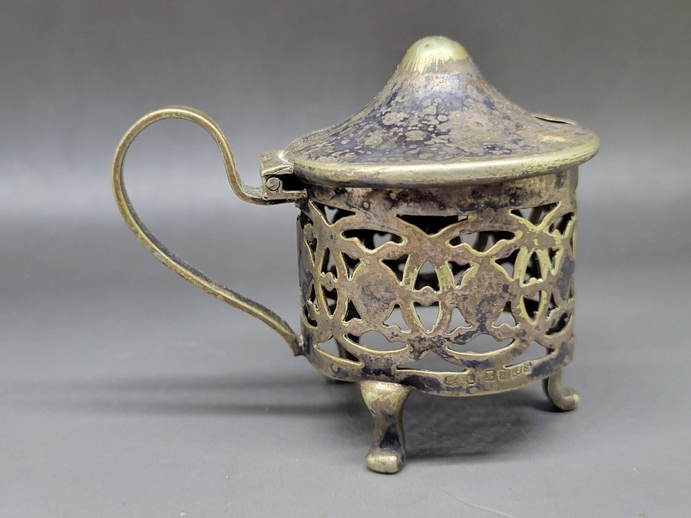 Vintage L&S EPNS Silver Mustard Pot