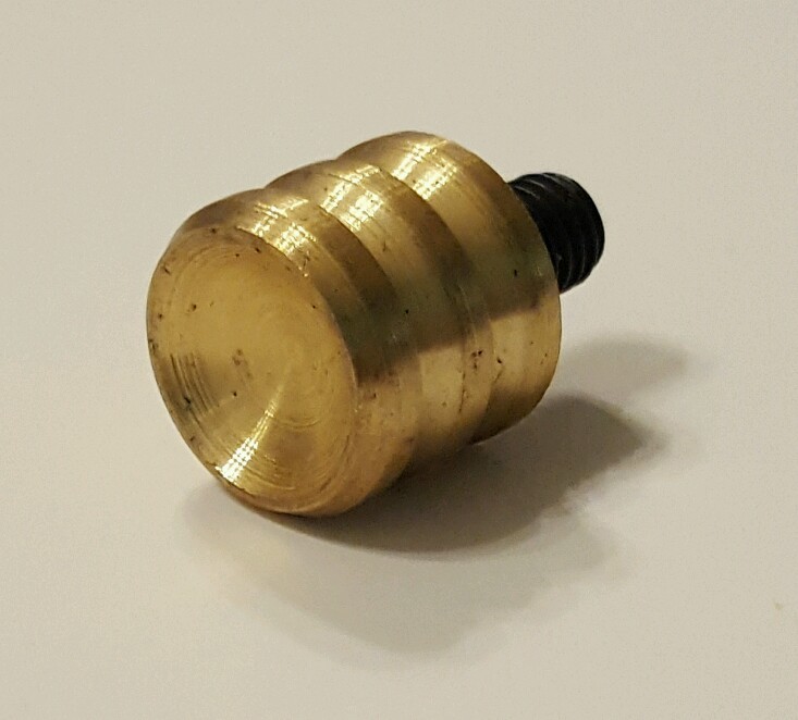 Grip Button Jag .50 Caliber 10x32 Thread Brass Muzzleloader