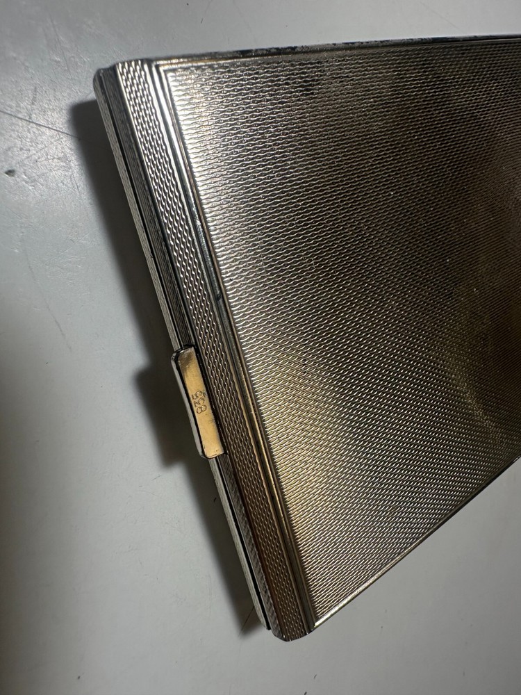 Vintage 835 Silver Cigarette Case Box~113 Grams