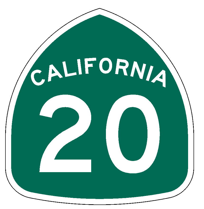 California State Route 20 Sticker Decal