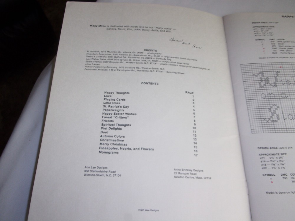 1980 NEEDLEWORK BOOK, MANY MINIS PATTERNS HAVE EASY INSTRUCTIONS, NICE CONDITION