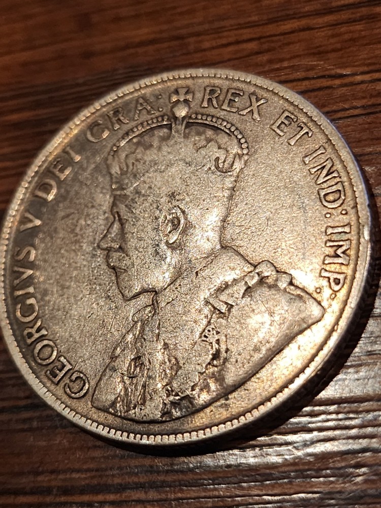 1917 Canada 50 Cents Silver Coin