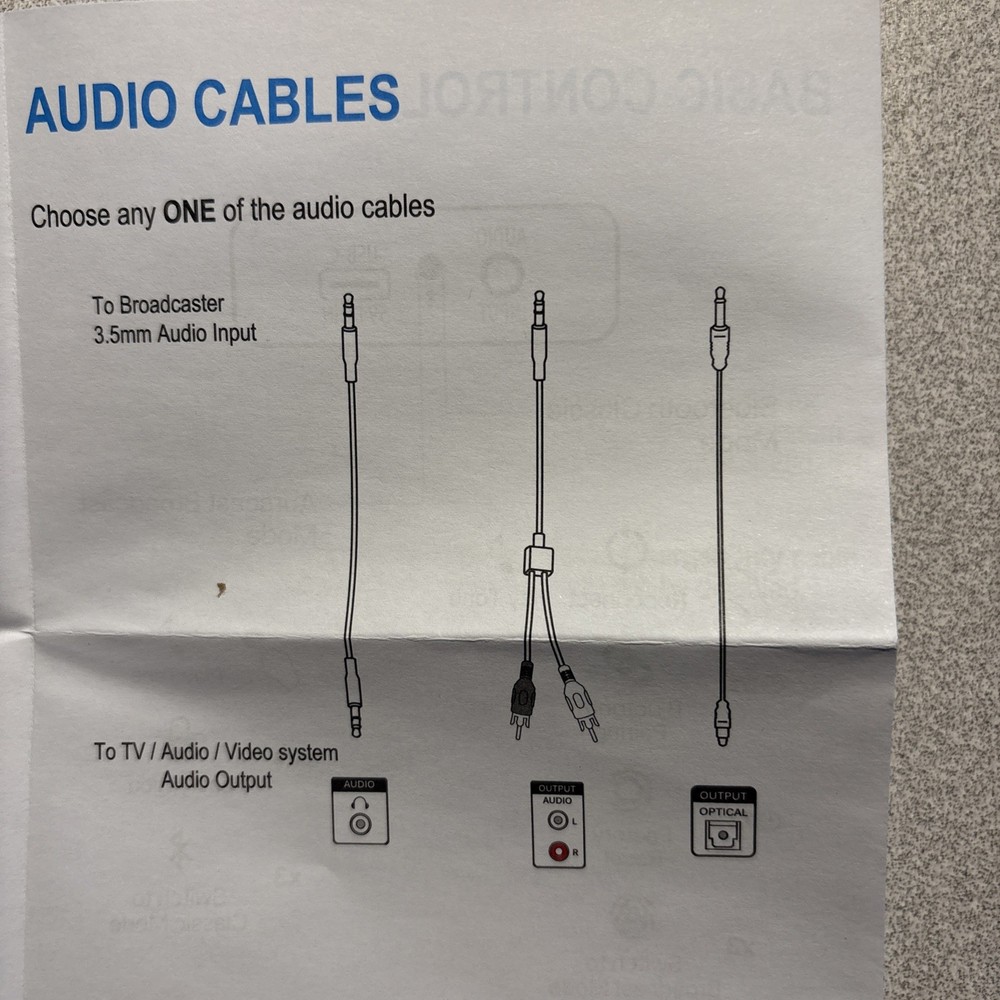HomeSpot Bluetooth Transmitter AV Broadcaster BA210 v2 W/cables