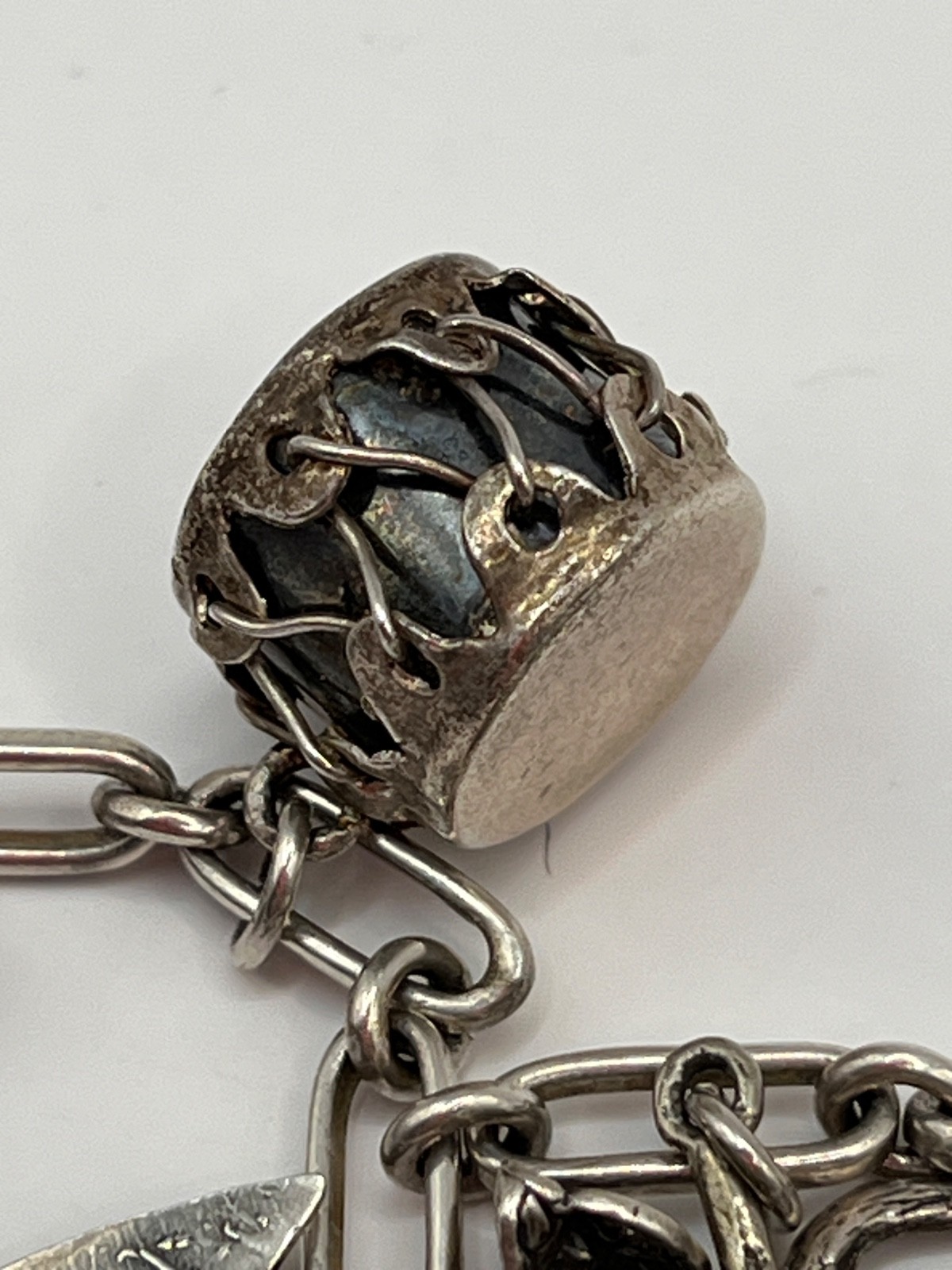 Vintage 7.5” Sterling Silver 925 Charm Bracelet With 19 Charms SW CA Articulated