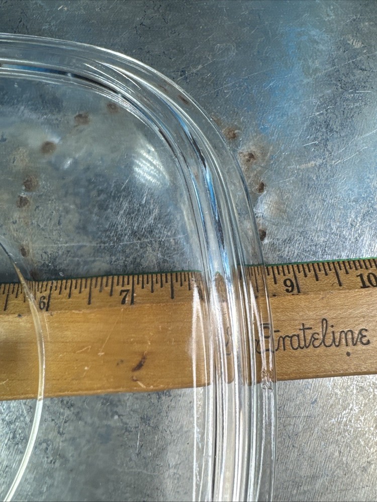 PYREX Corning Ware A-9-C Square Glass Doomed Replacement Lid Clear VTG