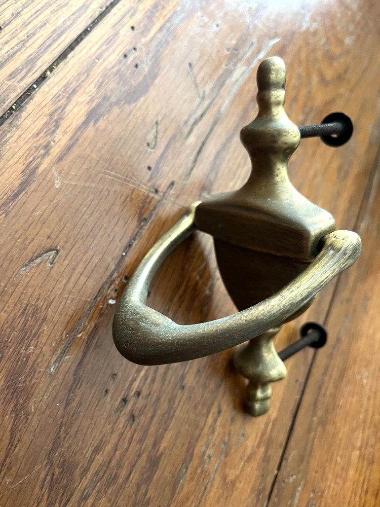 Vintage Solid Brass Door Knocker-Classic Style 6" long 3" wide
