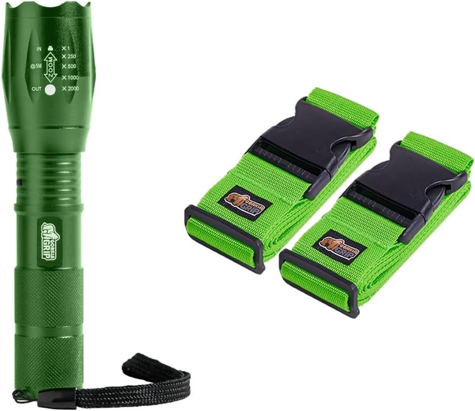 Tactical Flashlight & Luggage Straps Tactical Flashlight Adjustable Mode