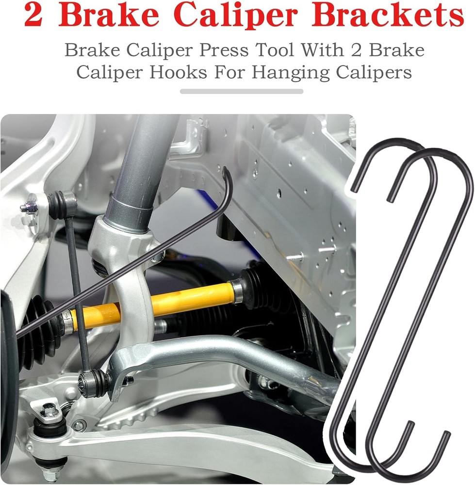 Brake Caliper Compression Tool,Caliper Piston Compressor Tool with 2 Brake Calip