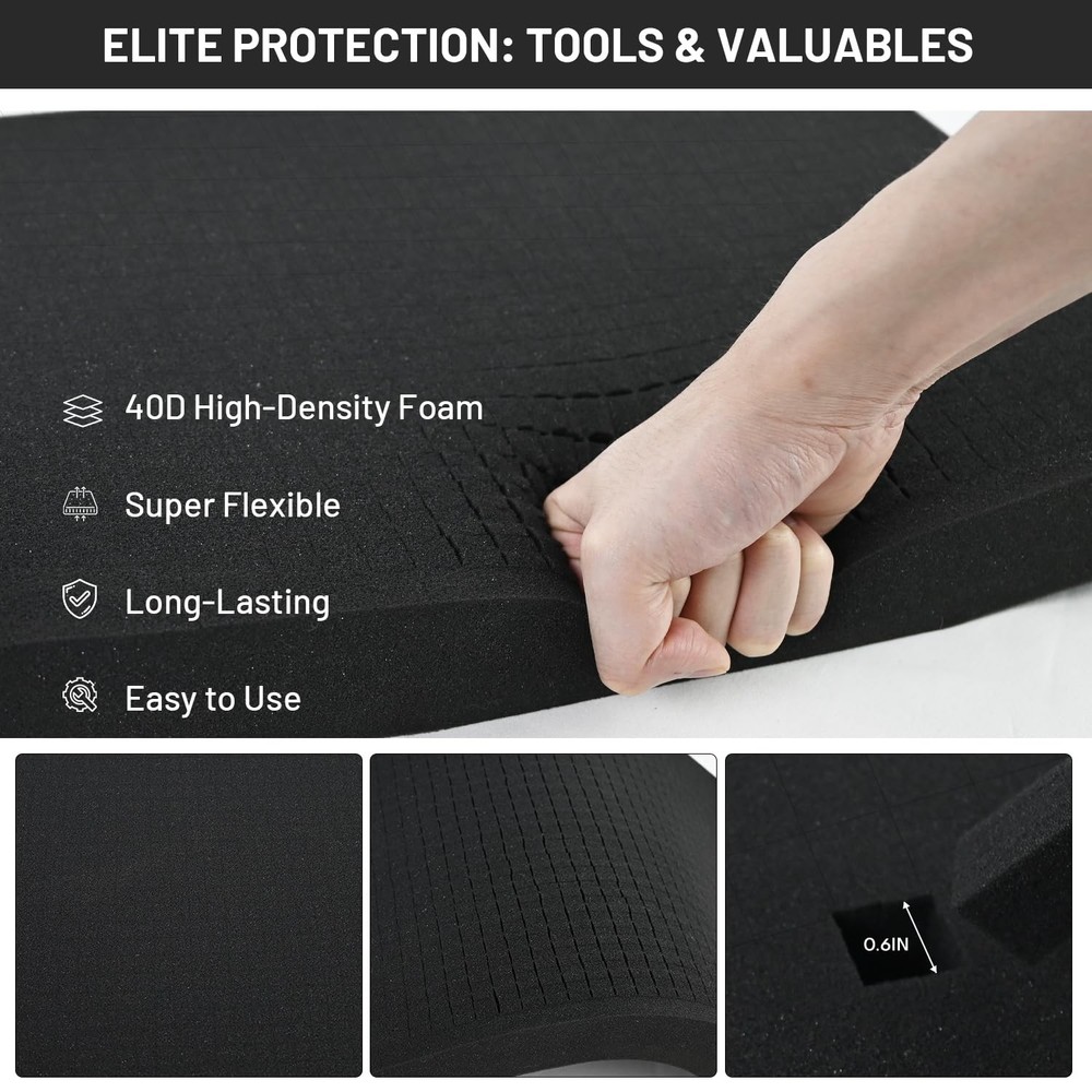 8 Pcs DualThickness Case Foam Insert Kit Pick Pluck Protective Layer Tool
