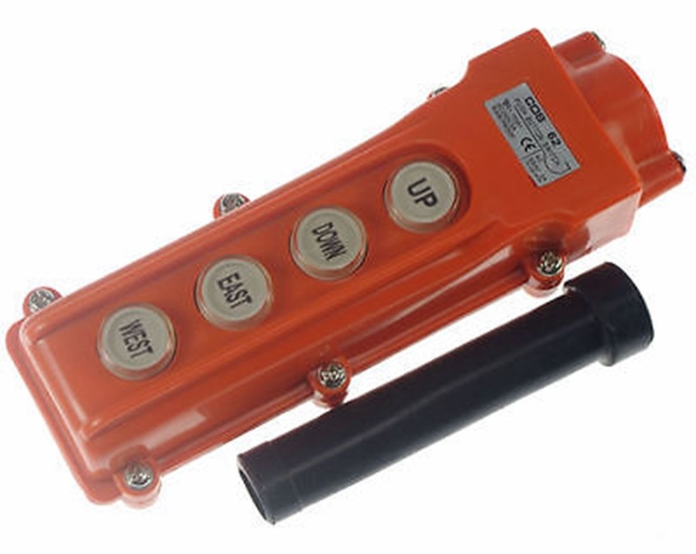 Hoist Crane Pendant Control Push Button Switch Station Rainproof COB-62