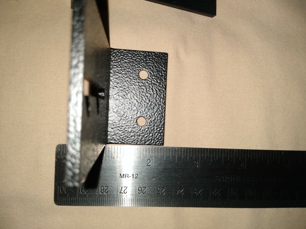 Radio mounting bracket, L-bracket, surface mount, aluminum, Left and Right pair