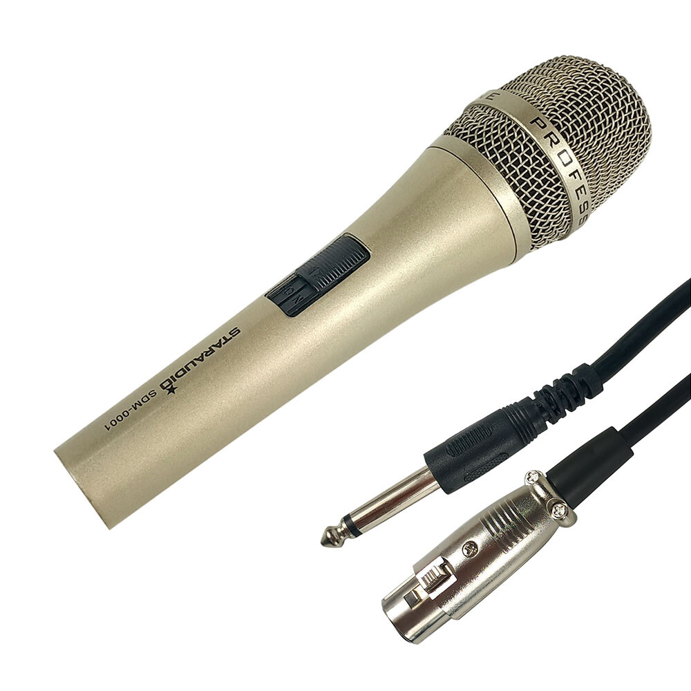 Unidirectional Wired Handheld Microphone Dynamic XLR Cable Mic for Singing Speak