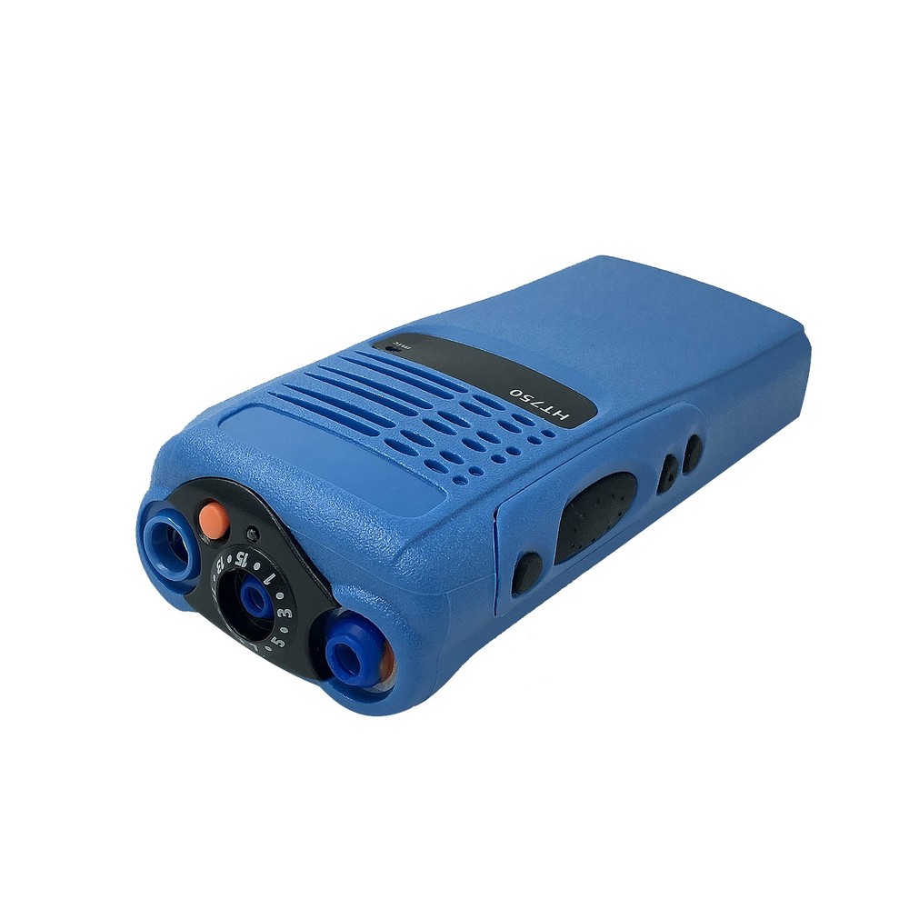 Blue Front Housing Case Cover Replacement for HT750 Radio with Knobs