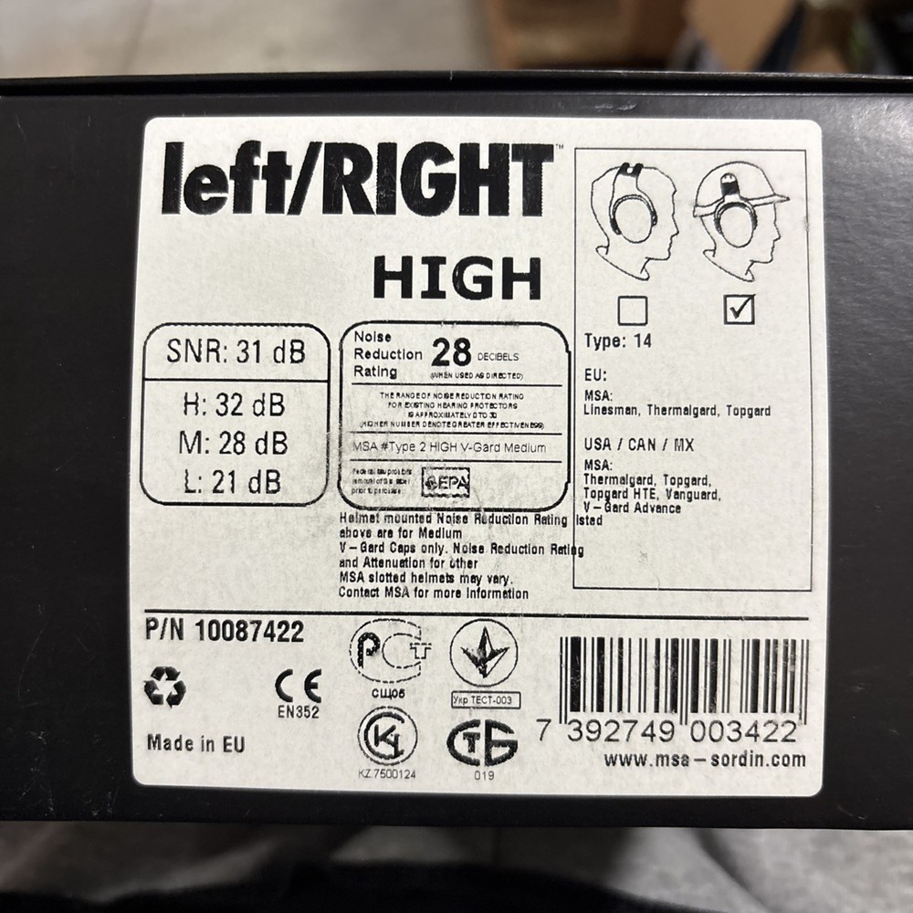 MSA MOUNTED EARMUFF -Left/Right #10087422