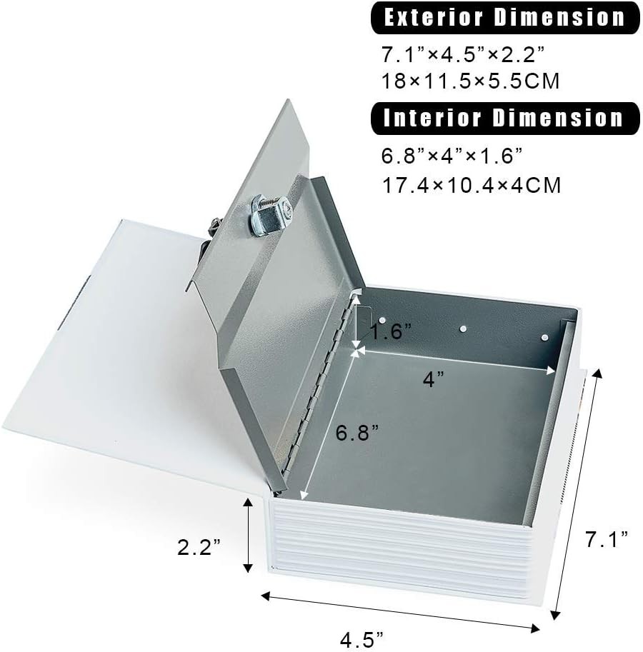 Diversion Book Safe – Metal Can Security Storage Box with Combination Lock