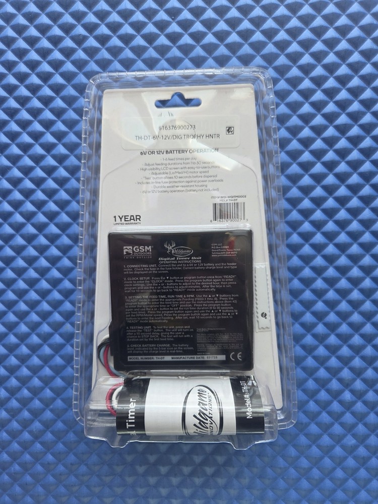 Wildgame Innovations Digital Controller Timer 6V or 12V Battery Operation TH-DT