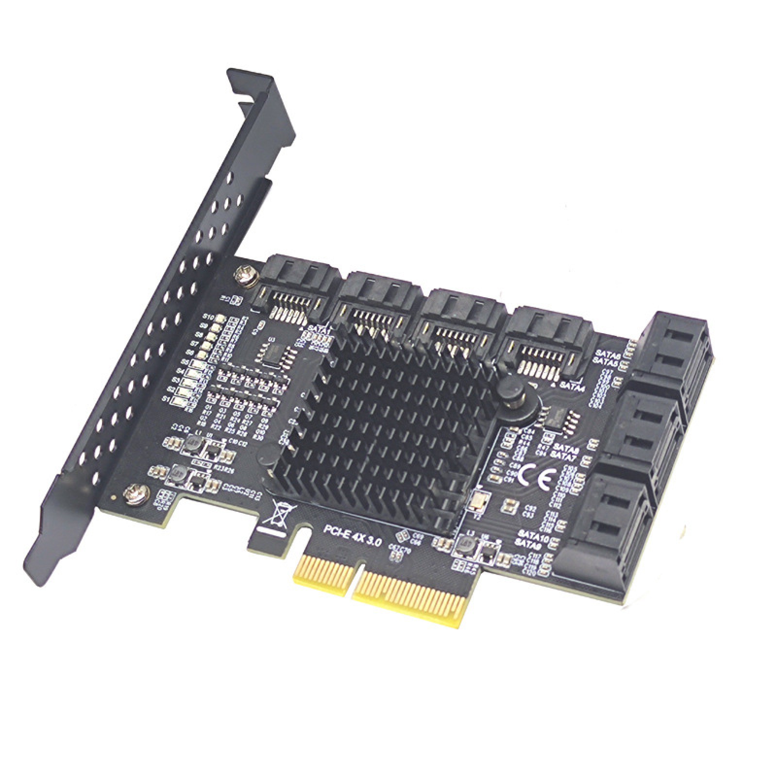 PCI-E 4x 3.0 To 6 Port SATA3.0 Expansion Card Adapter For ASMedia ASM1166 master