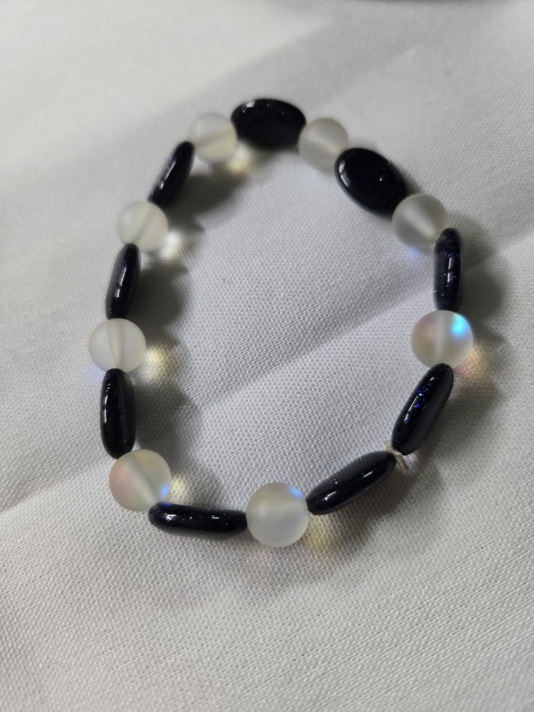 Handmade Opalite and Sandstone Bracelet