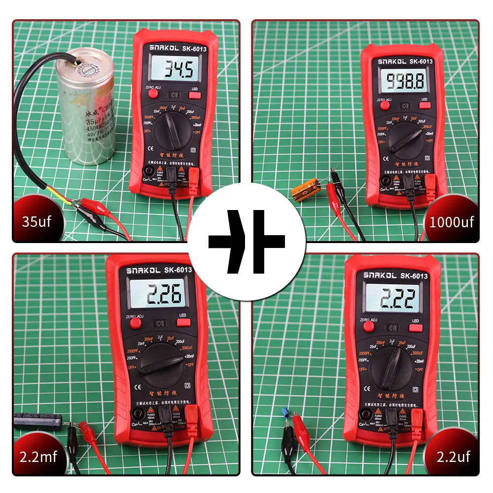 Digital Professional Capacitance Meter 20000uf Tester 1999 Counts Multimeter Lot