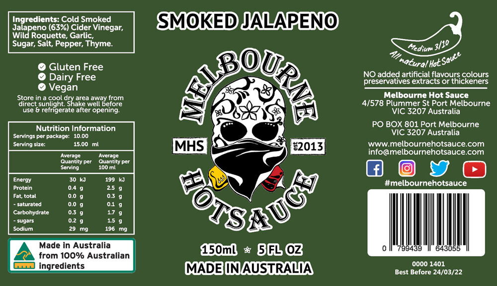Melbourne Hot Sauce 6 pack
