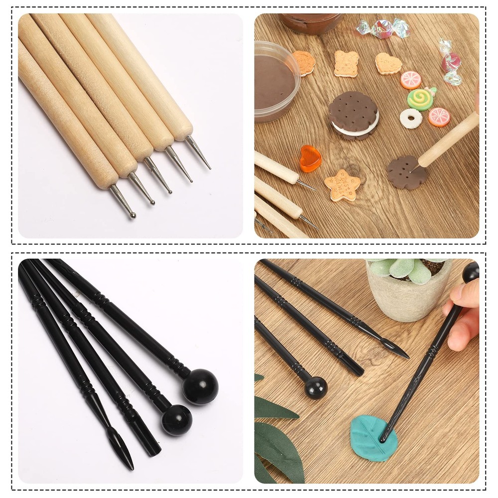 RUBFAC Polymer Clay Tools, Tools Kit, 24pcs Sculpting Set...