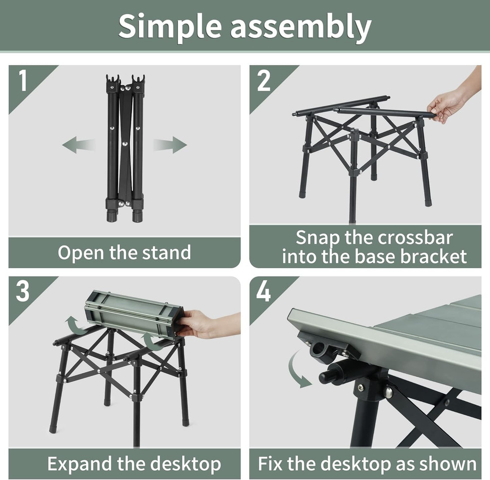 Portable Camping Table, Aluminium Folding Table, Ultralight Camp Table Small Tab