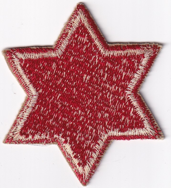6th Infantry Division patch real WWII era make issue type unissued