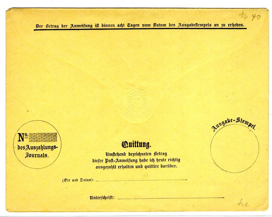Sachsen Post Instruction Form MNH Post Fresh (GA0980
