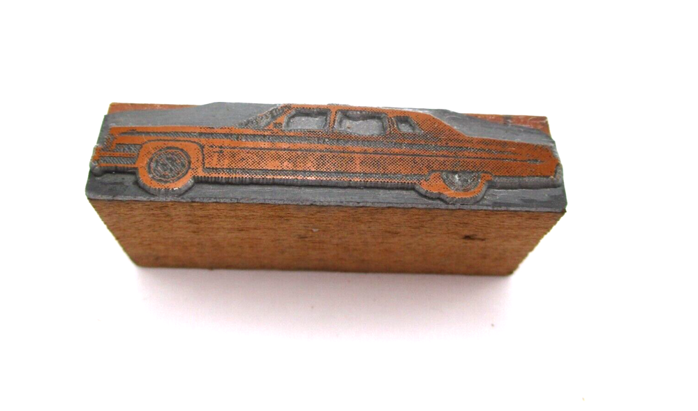 Vintage Printing Letterpress Printers Block Car