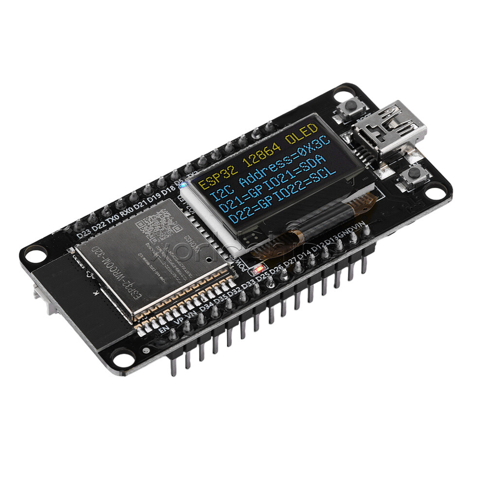 0.96" ESP32 ESP-WROOM-32D WIFI Bluetooth Development Board OLED CH340C Module