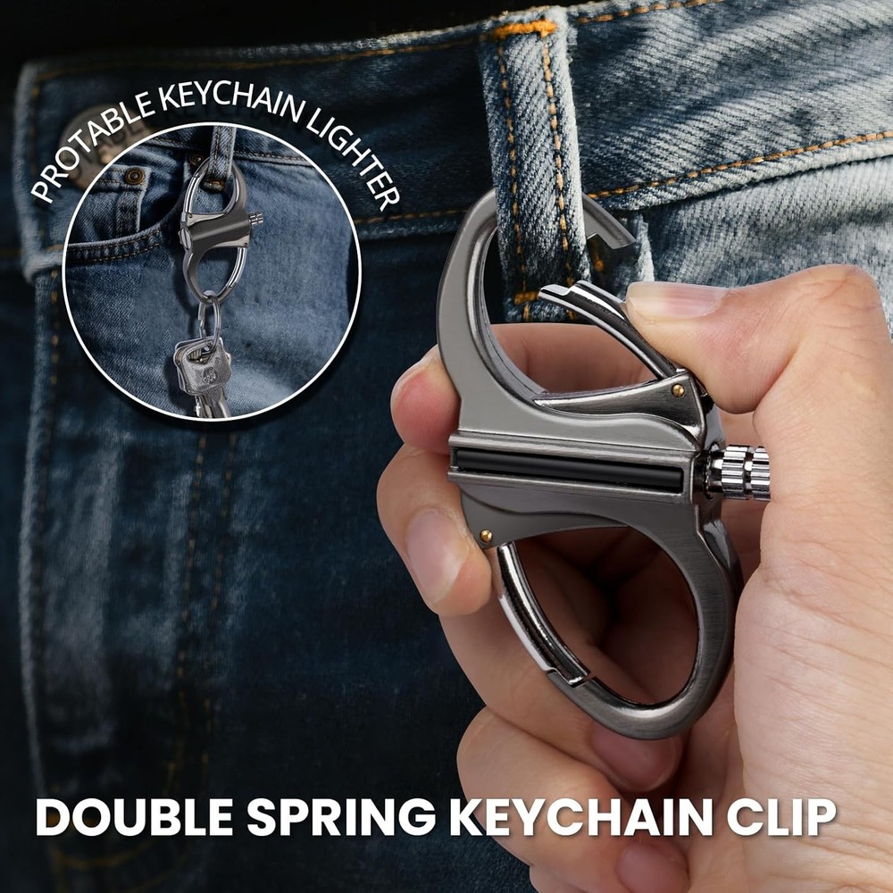 3Pcs Permanent Match Infinity Lighter with Multitool Keychain Lighter Pipe Metal