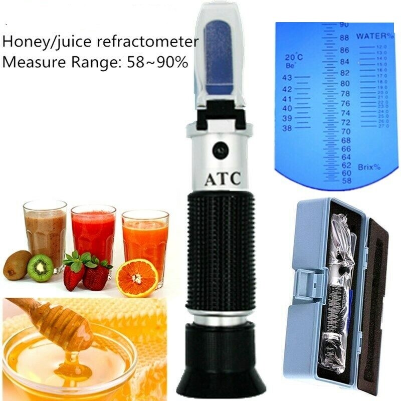 New Beekeeping Honey Refractometer High Measuring Range Brix tester 58%-90% US