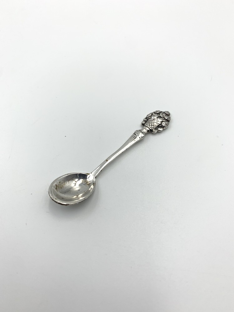 Antique .800 Salt Spoon Continental Silver