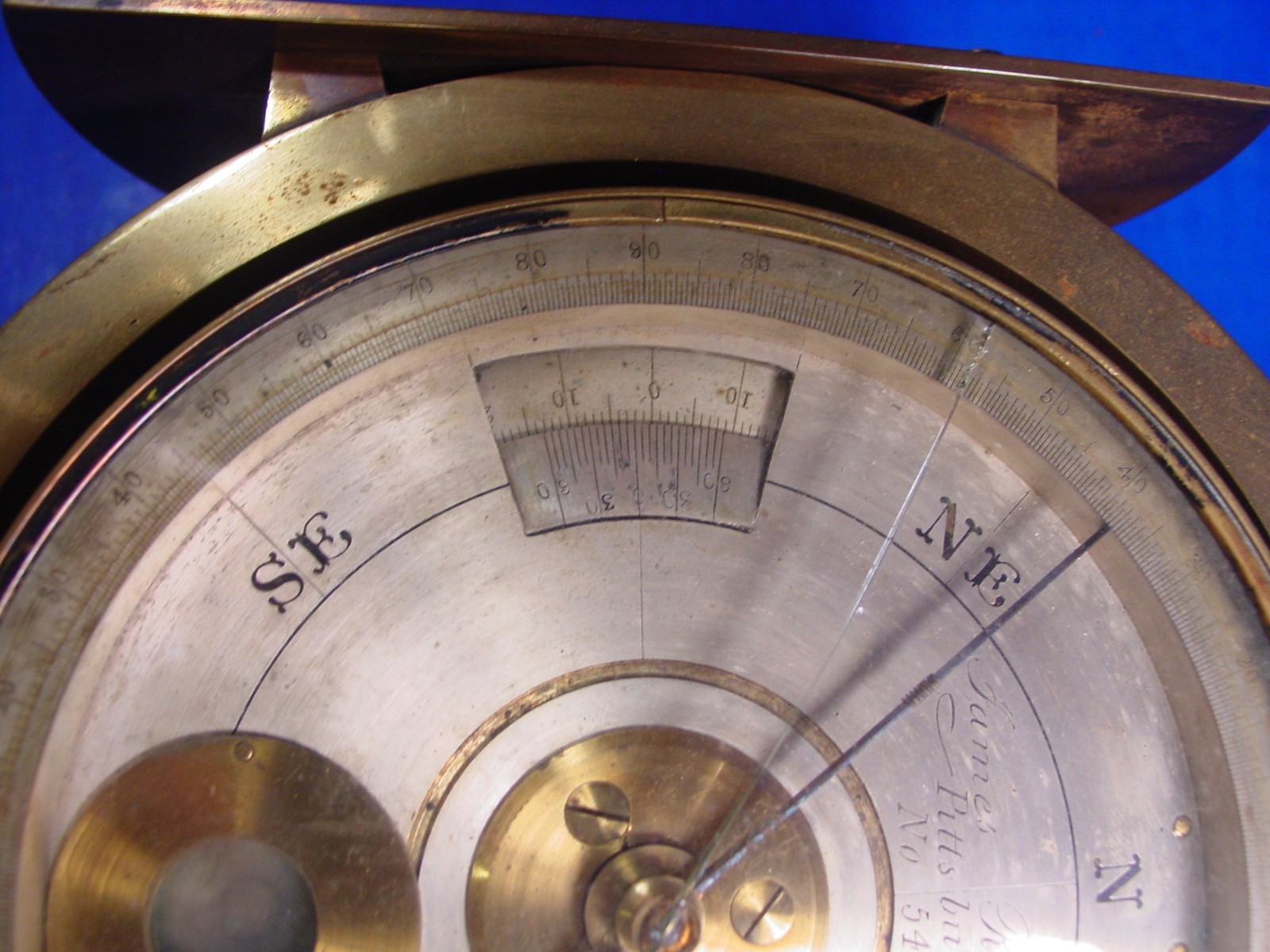 1870 James Reed Gimballed Mining Compass - RARE American Compass