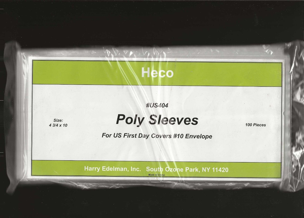 Poly First Day Cover Sleeves - 100ct - #404