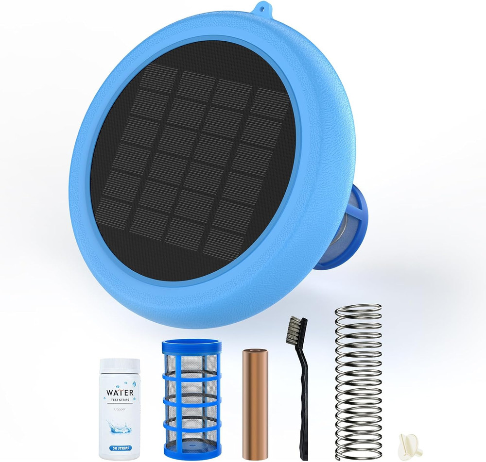 Solar Pool Ionizer - Copper Pool Ionizer for above Ground Pool & Inground Pool,