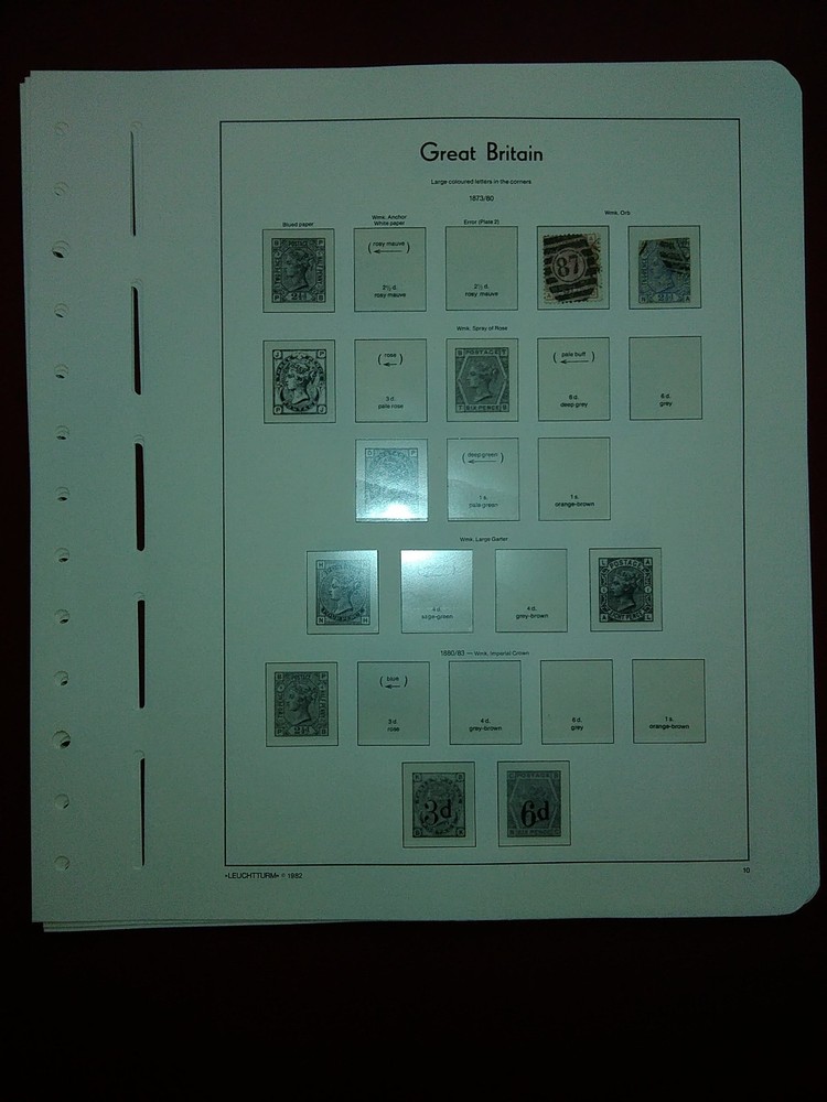 LIGHTHOUSE Hingeless album pages Great Britain 1840-1901 Used Ref 1840.1