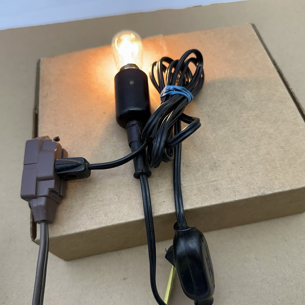 Vintage Working Microscope Lamp Light Bulb Illuminator Switch USA