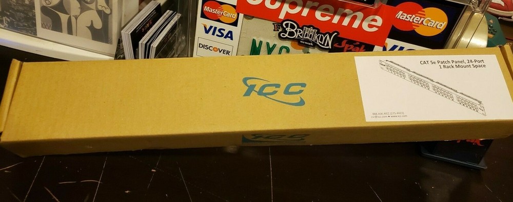 ICC CAT 5e 24 Port Data Patch Panel Rack Mount CAT 6+ NIB