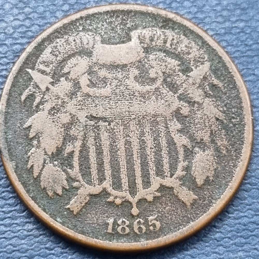 1865 Two Cent Piece 2c Circulated #101243
