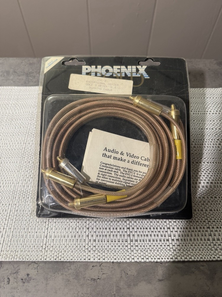 Phoenix Gold EVC-2 Dubbing Cable  RCA AUDIO/VIDEO 2M 6.6’