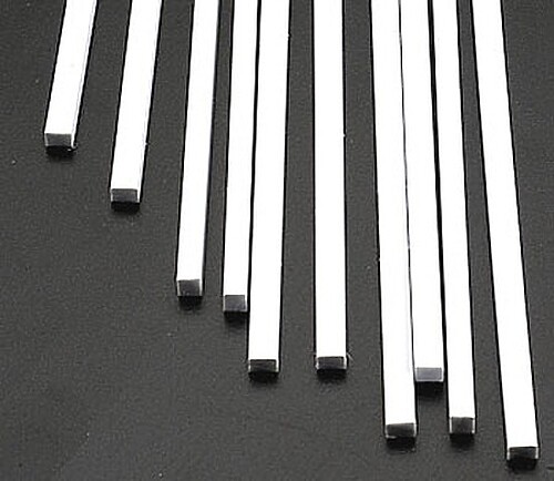 Plastruct Rectangle Strip Styrene 1/8x5/32x10 (10) - Model Scratch Building