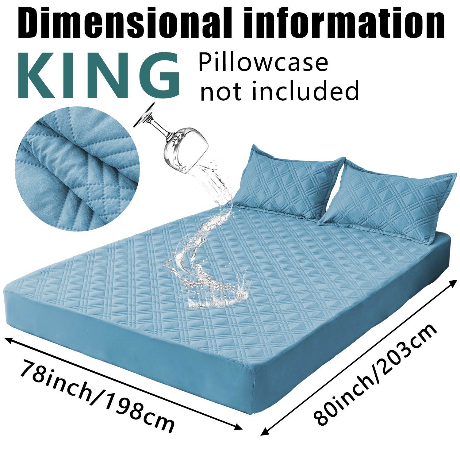 Super soft waterproof mattress cover, layered design, comfortable and durable