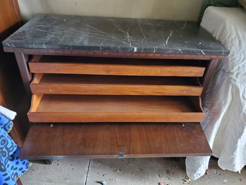 antique mahogany server