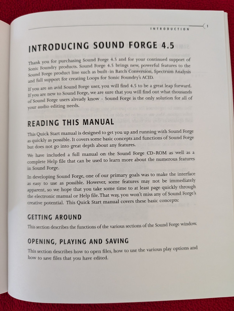SOUND FORGE 4.5 Digital Audio Editing From Sonic Foundry