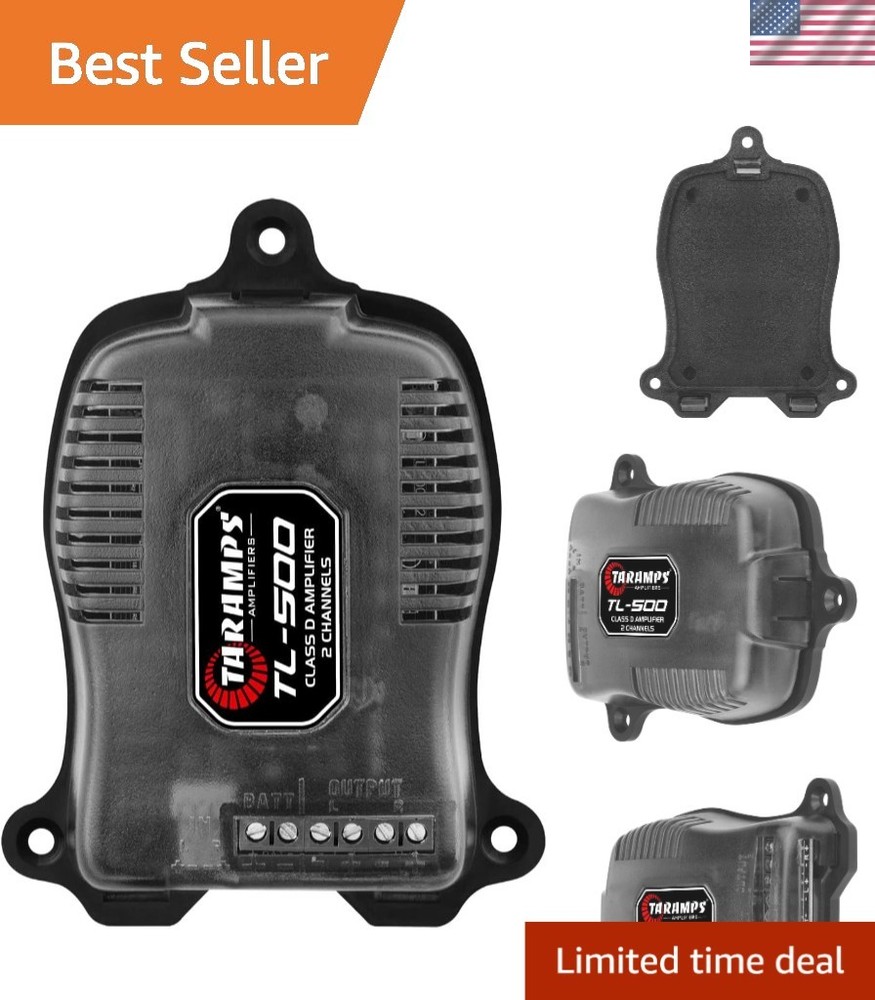 Taramps TL-500 Class D Mini Amplifier - 90W Performance, Lightweight, Black